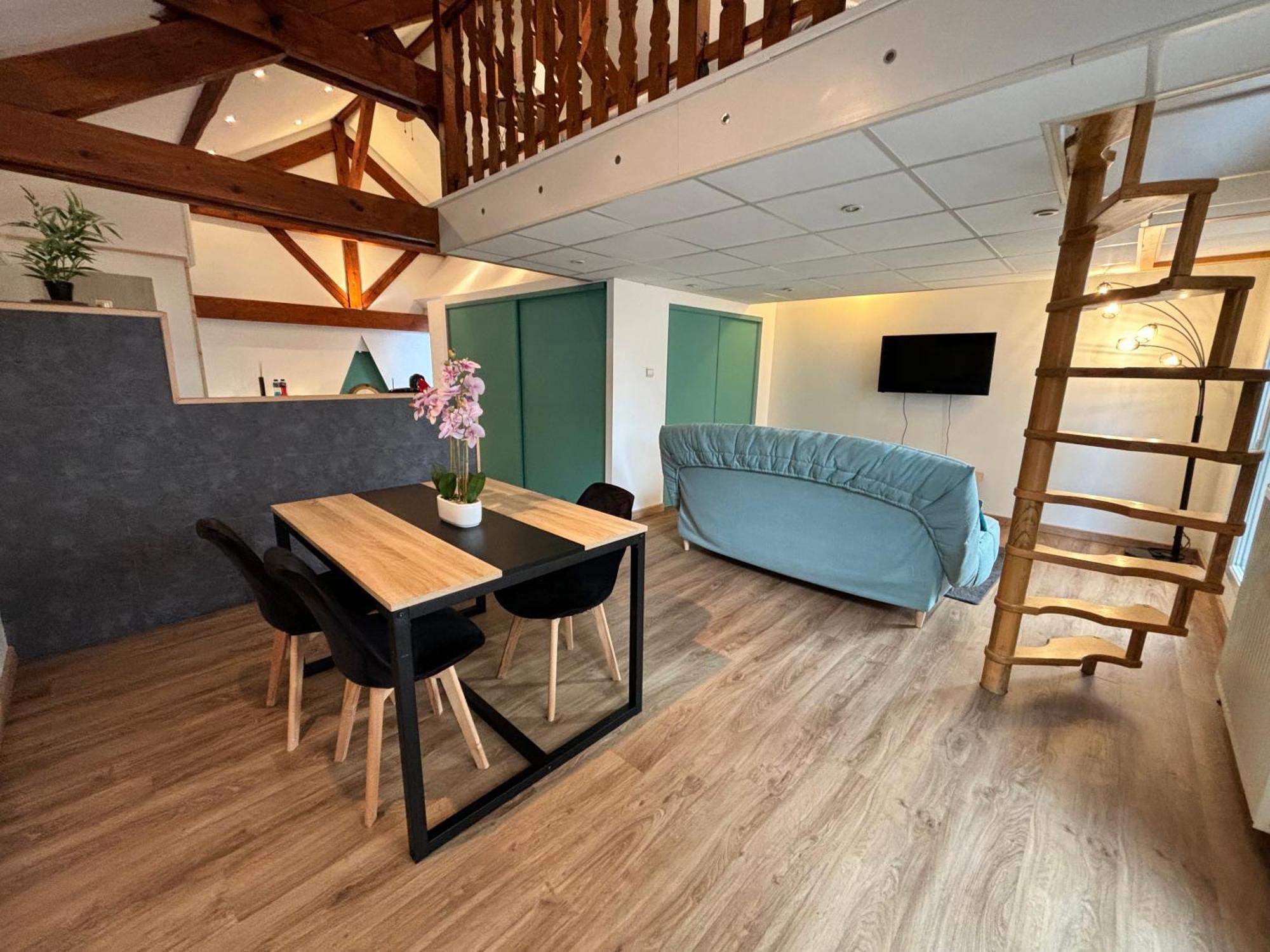 Mini-Loft, Terrasse 24M2, Internet Haut-Debit, Garage Prive Et Place De Parking Audincourt